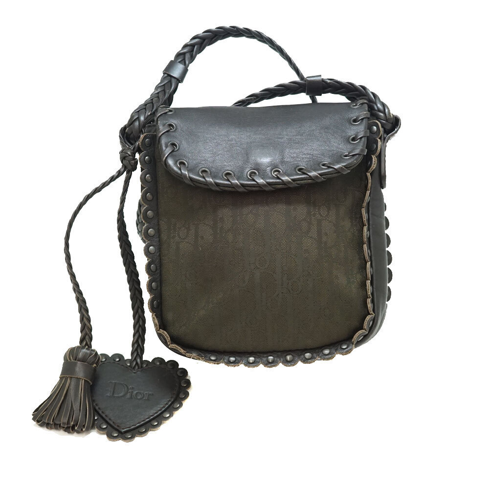 Dior shoulder bag brown logo